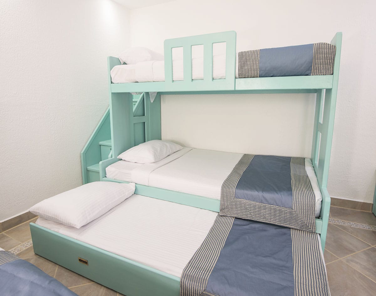 Bunk bed and trundle bed combination