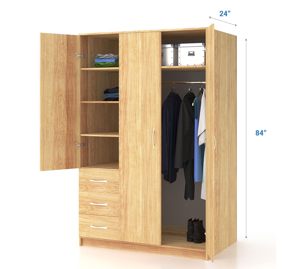 Wardrobe Dimensions (Standard Types & Popular Sizes) - Designing Idea