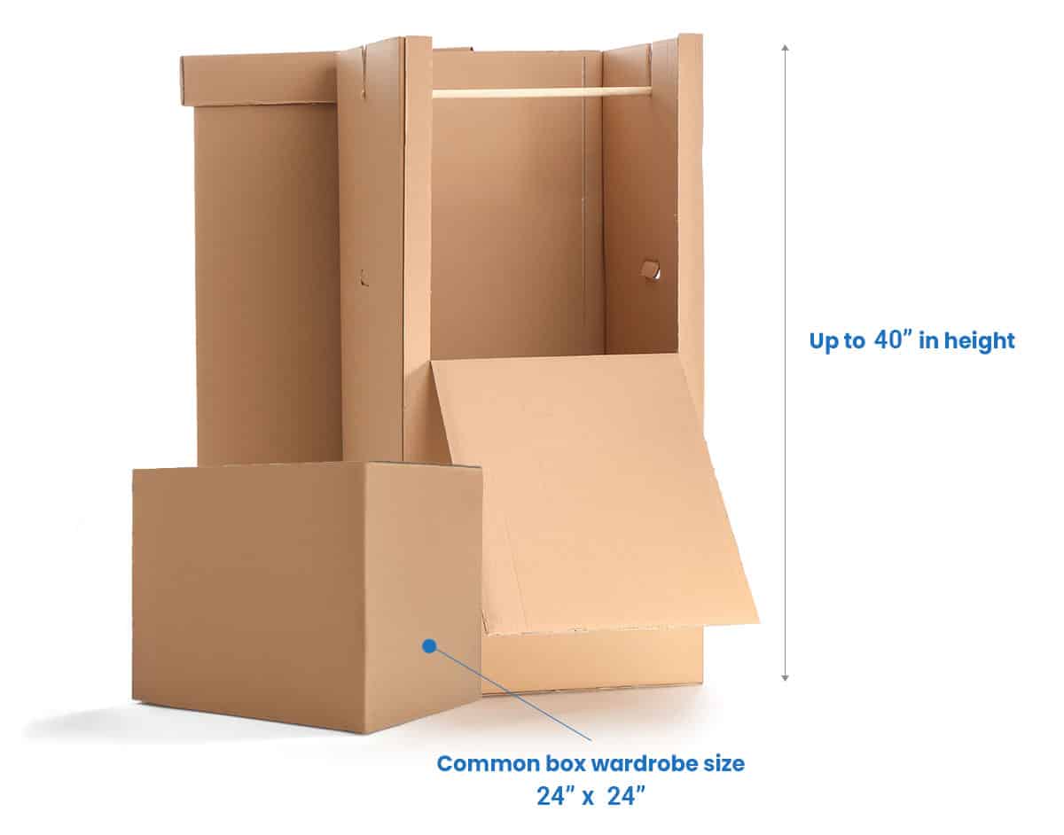 Wardrobe box dimensions