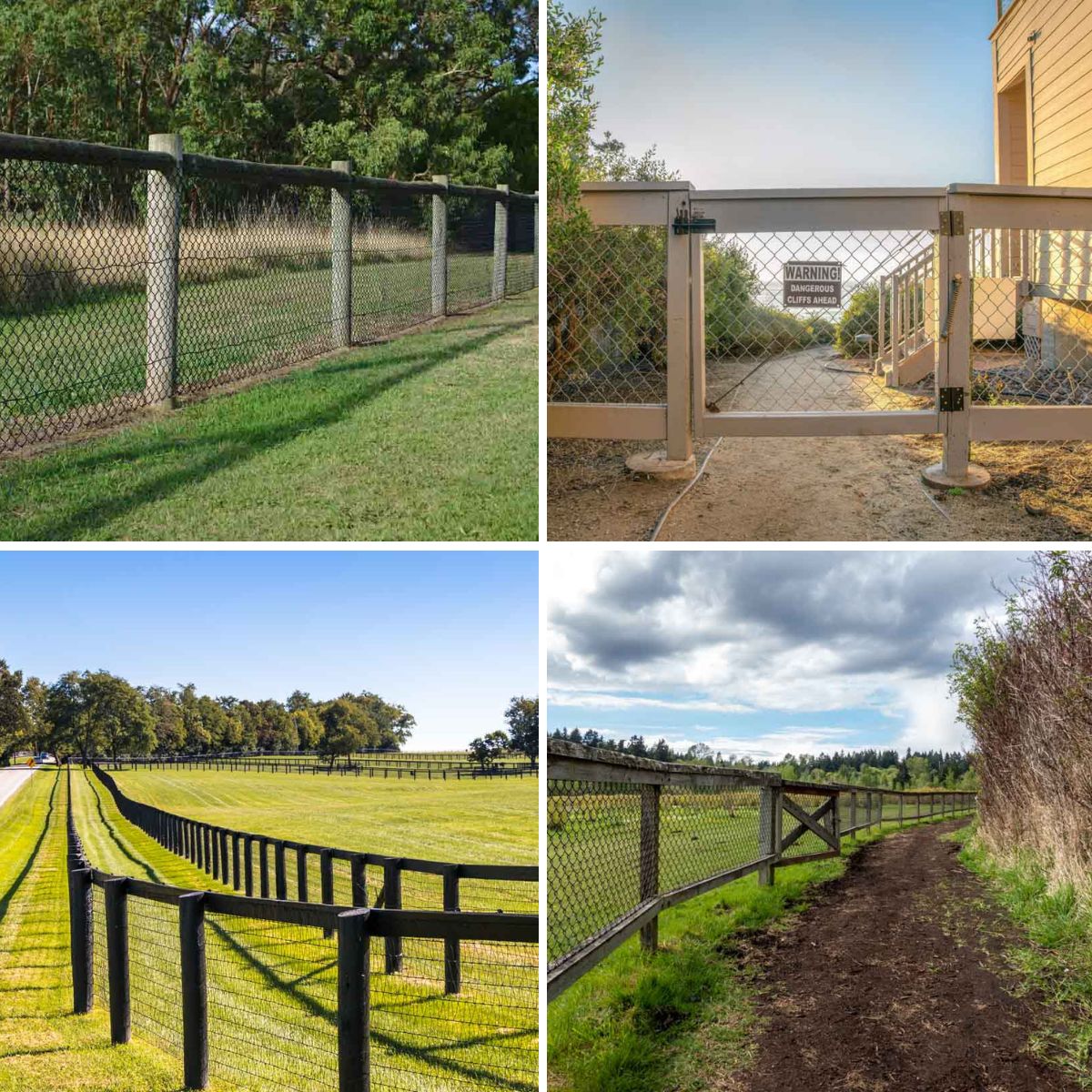 Different California style fence designs