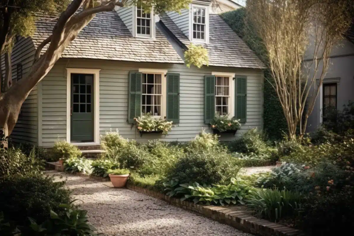 Light Gray House With Sage Green Shutters A1 .webp