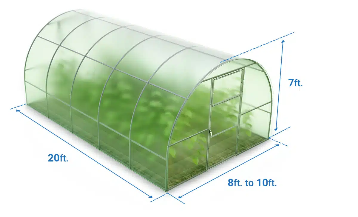 Average greenhouse dimensions