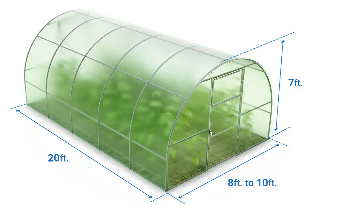 Greenhouse Sizes (Average, Small & Family Dimensions) Designing Idea