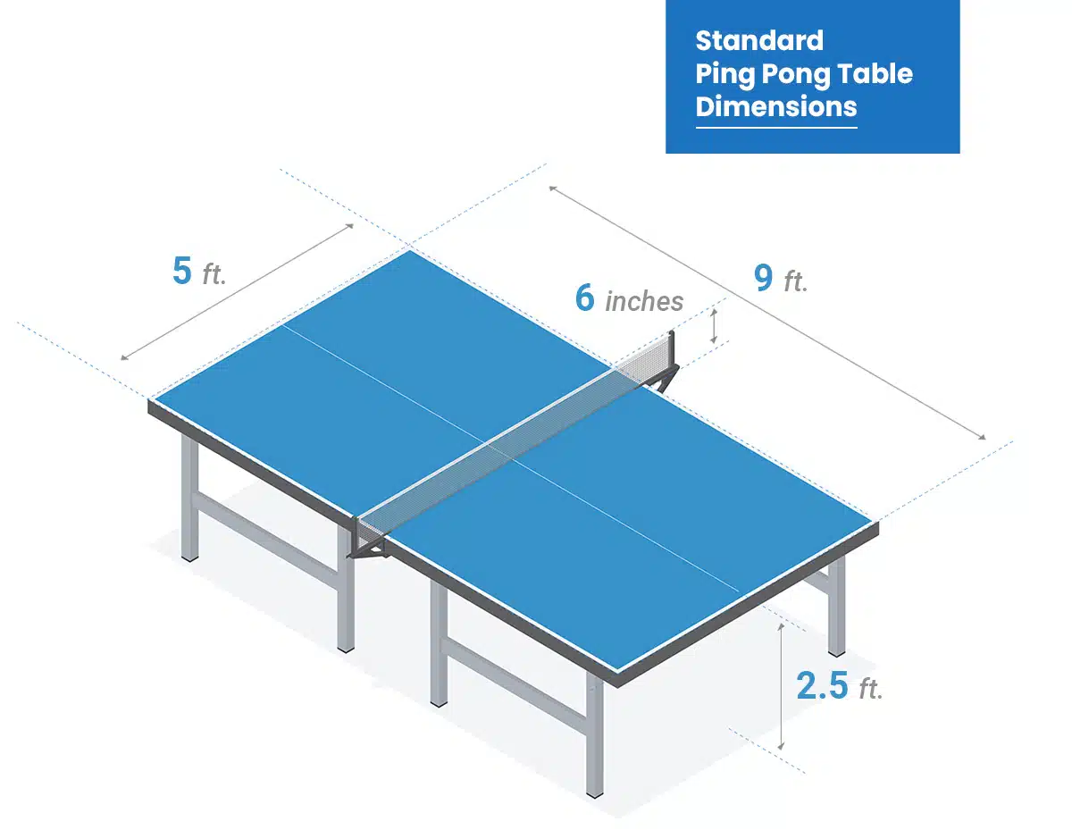 Standard ping pong table dimensions