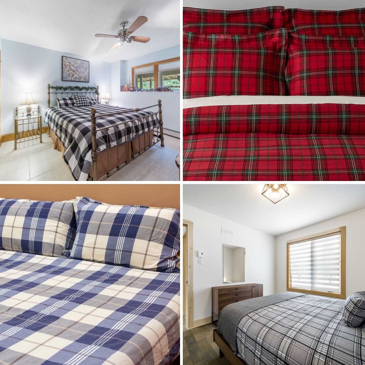 different bedroom designs with flannel sheets