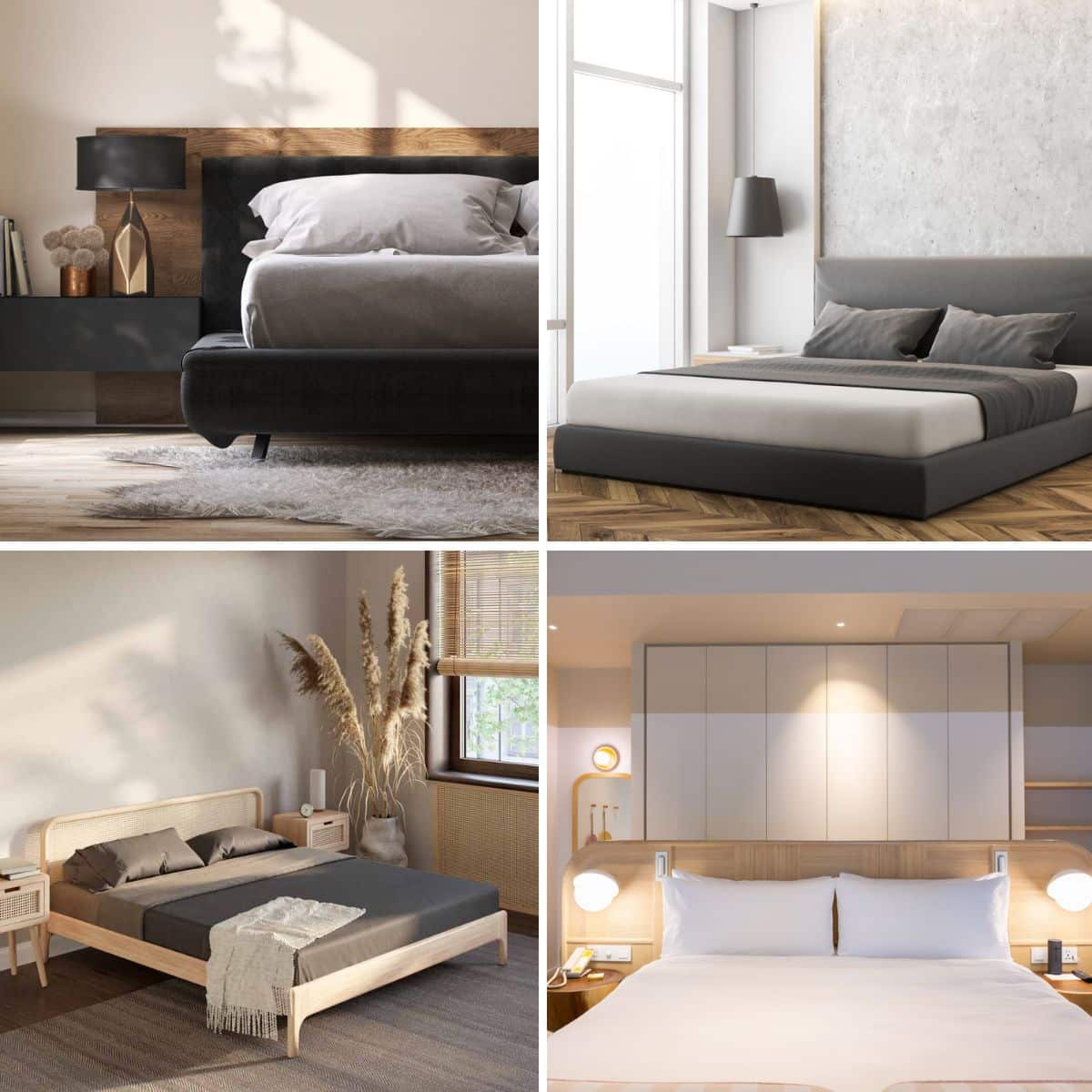 different bedroom designs with microfiber bedsheets