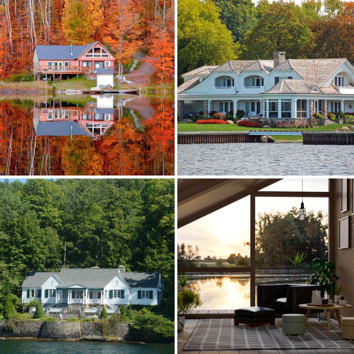 different lake house designs