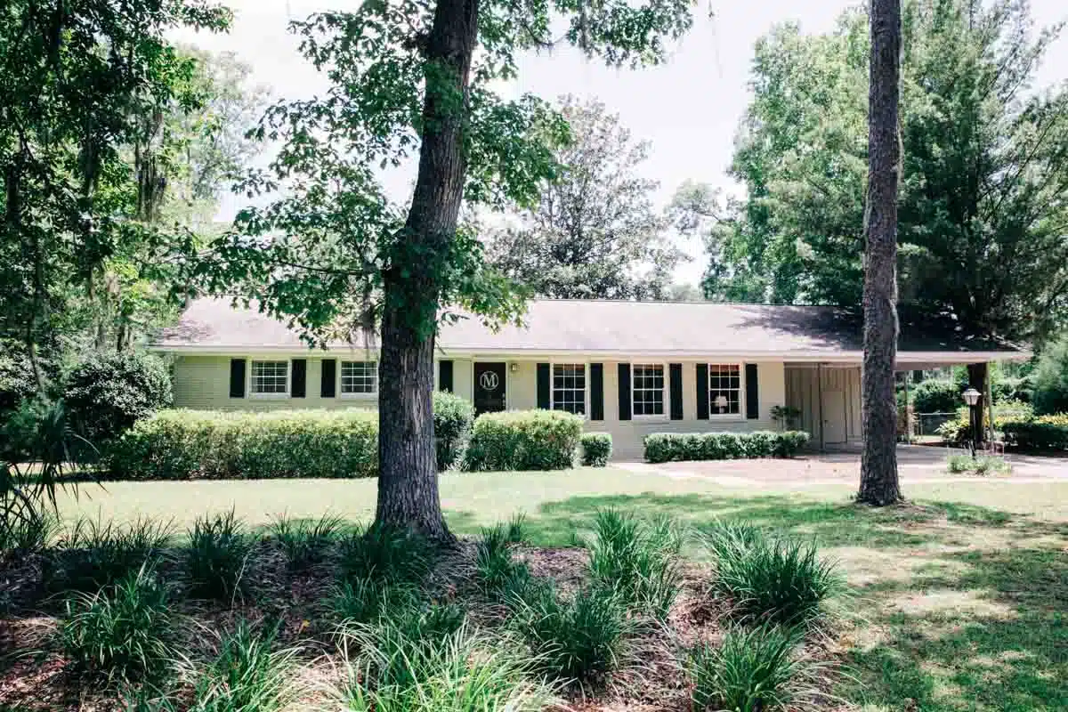 modern house with windows and shutters