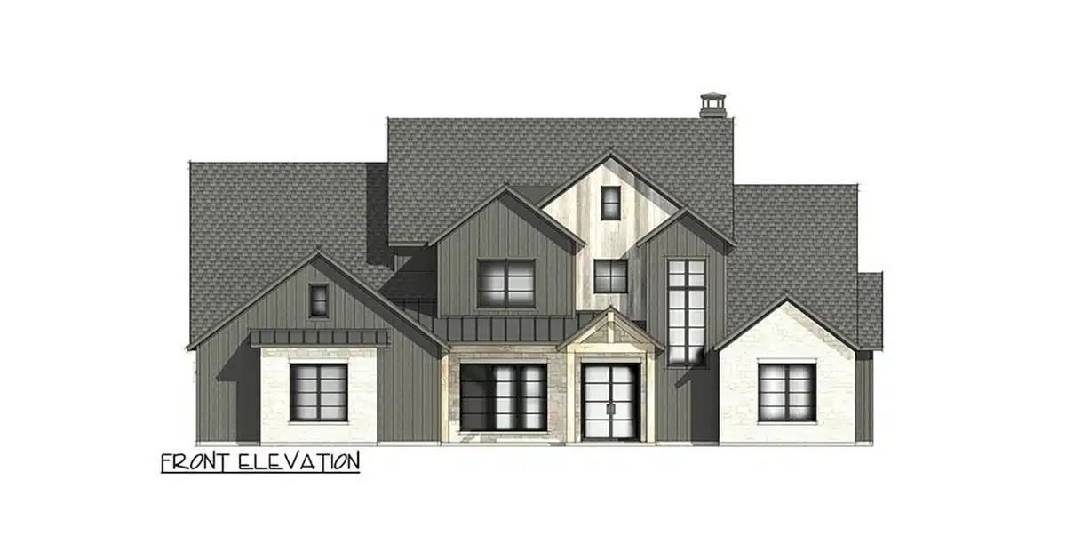 Front of house illustration rendering