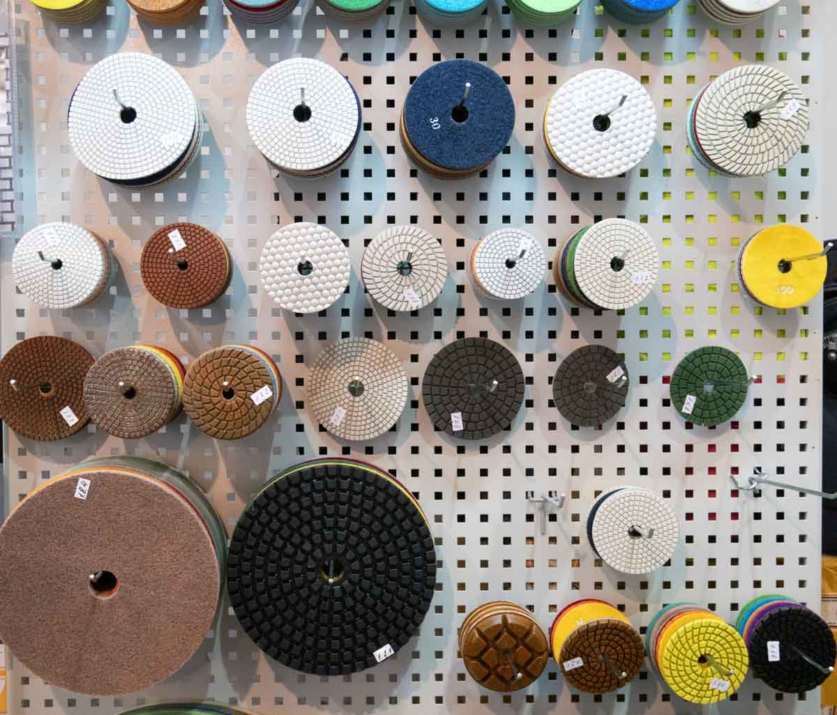 pegboard gift wrapping section