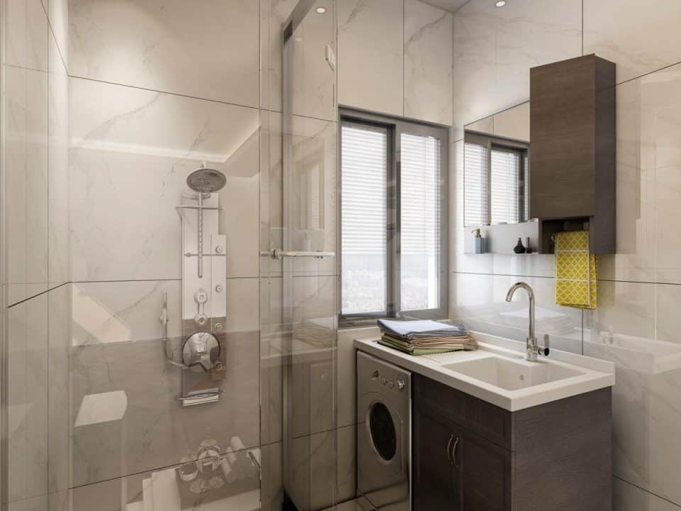 Large Format Tiles in Small Bathrooms