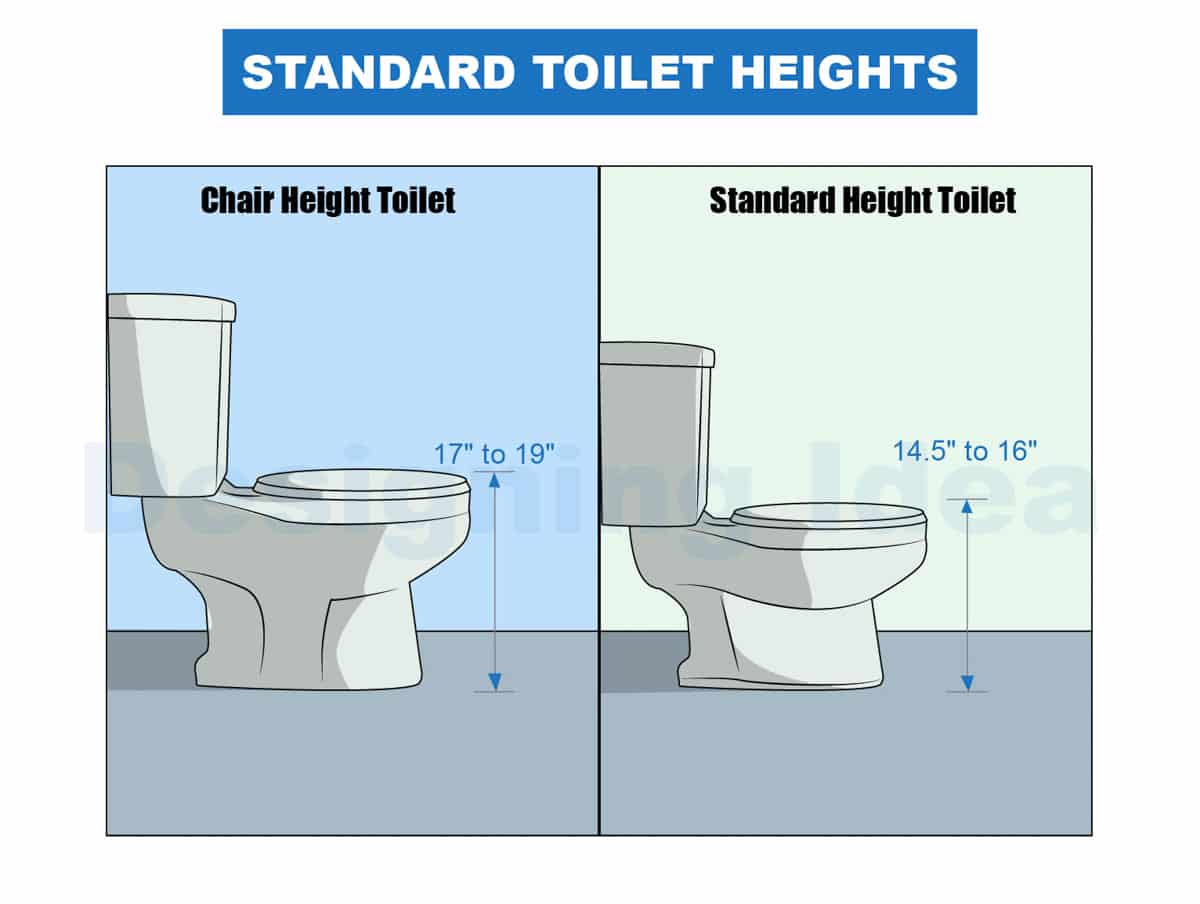 chair height toilet vs standard