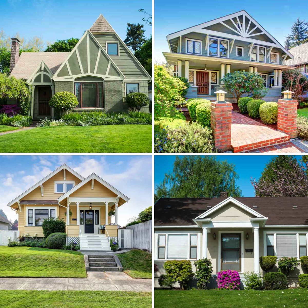 different craftsman house designs with exterior colors