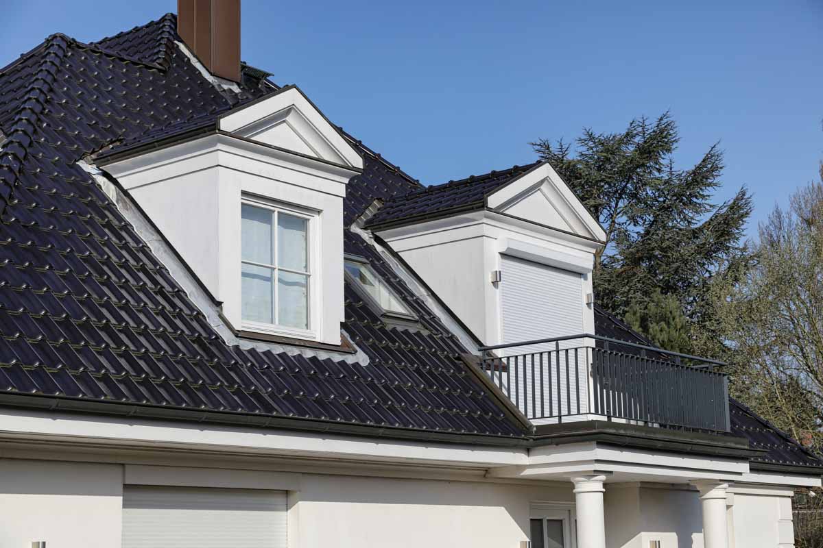 house roof with dormers