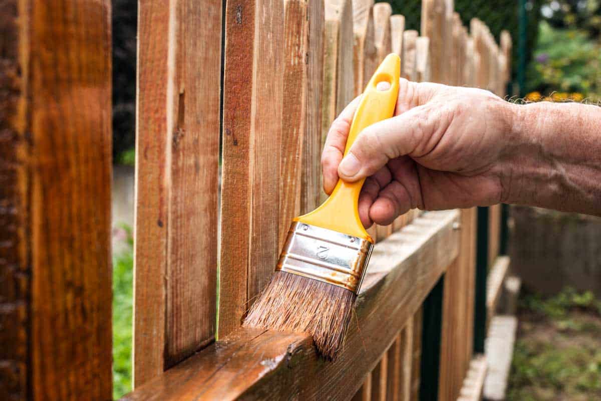 restaining fences made of wood