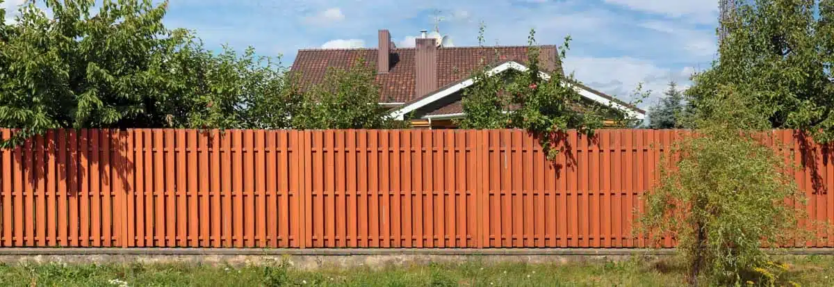 rust orange fence