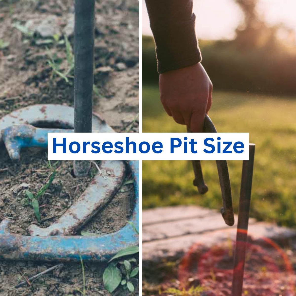 Sizes for horseshoe throwing pits