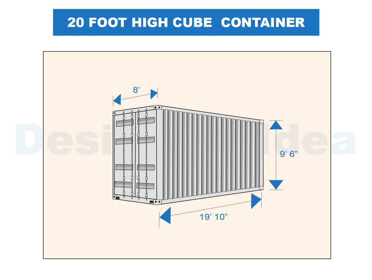 20 foot high cube container