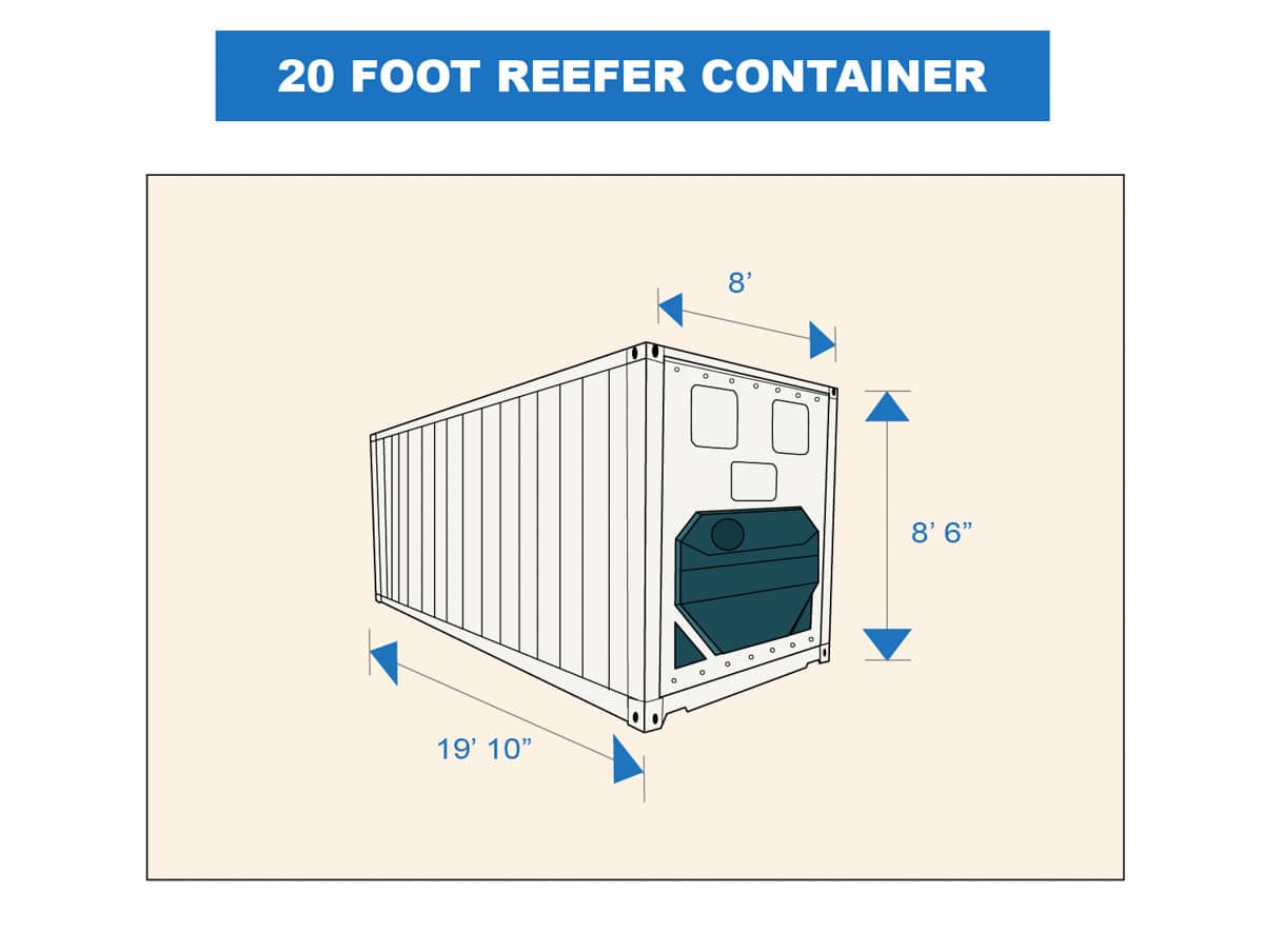 20 foot reefer storage container