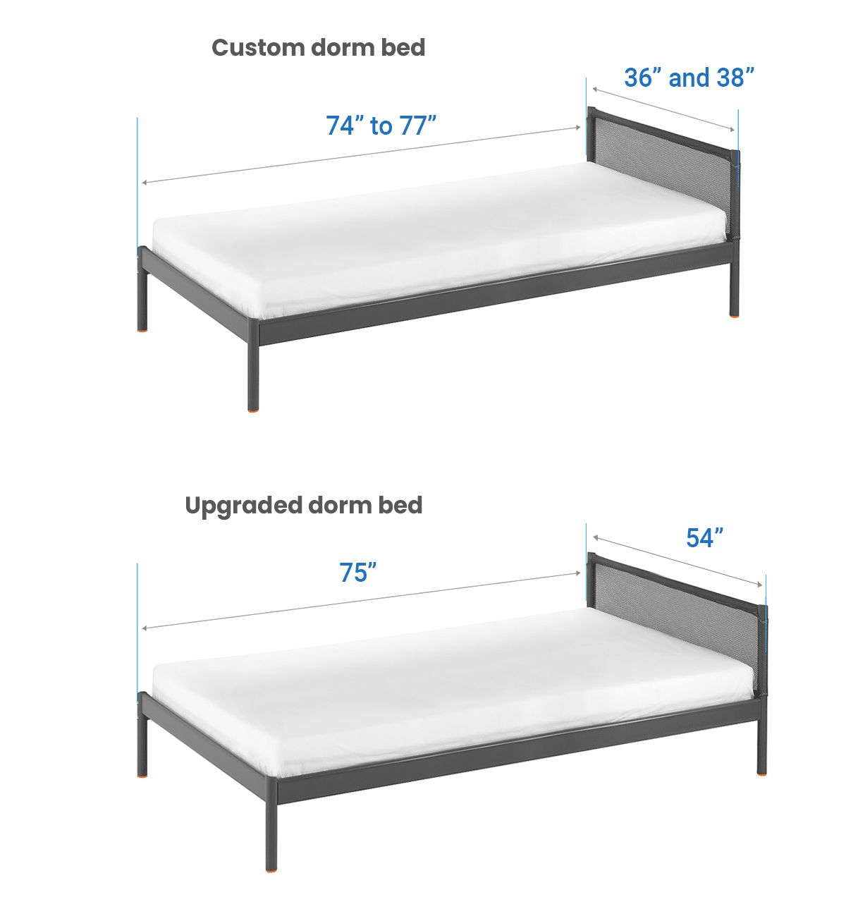 Custom and upgraded bed 