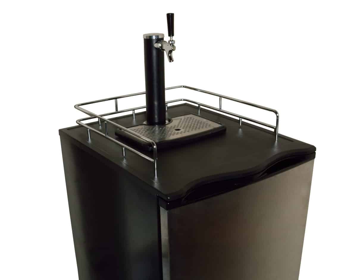 black keg with tap
