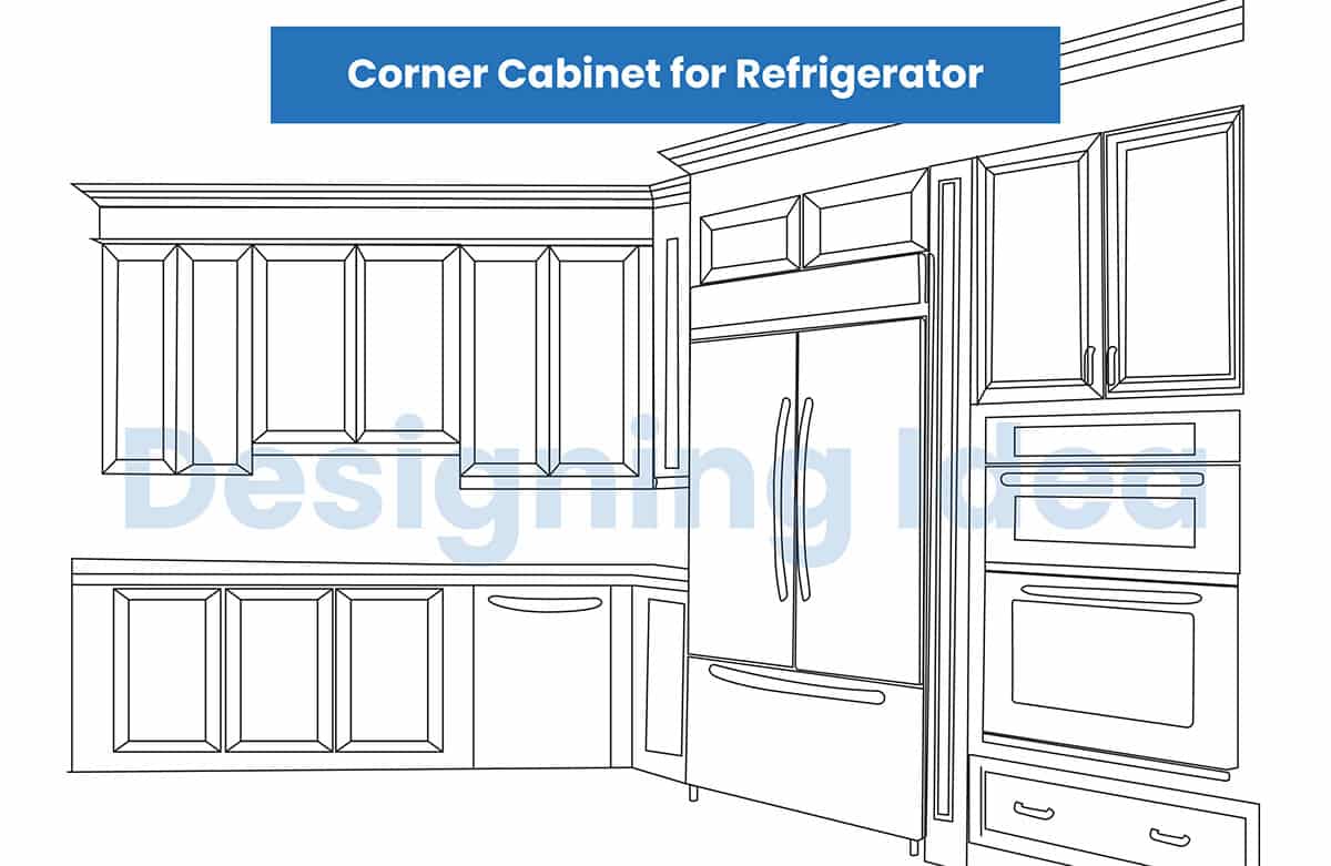 kitchen with cabinets tile backsplash and refrigerator