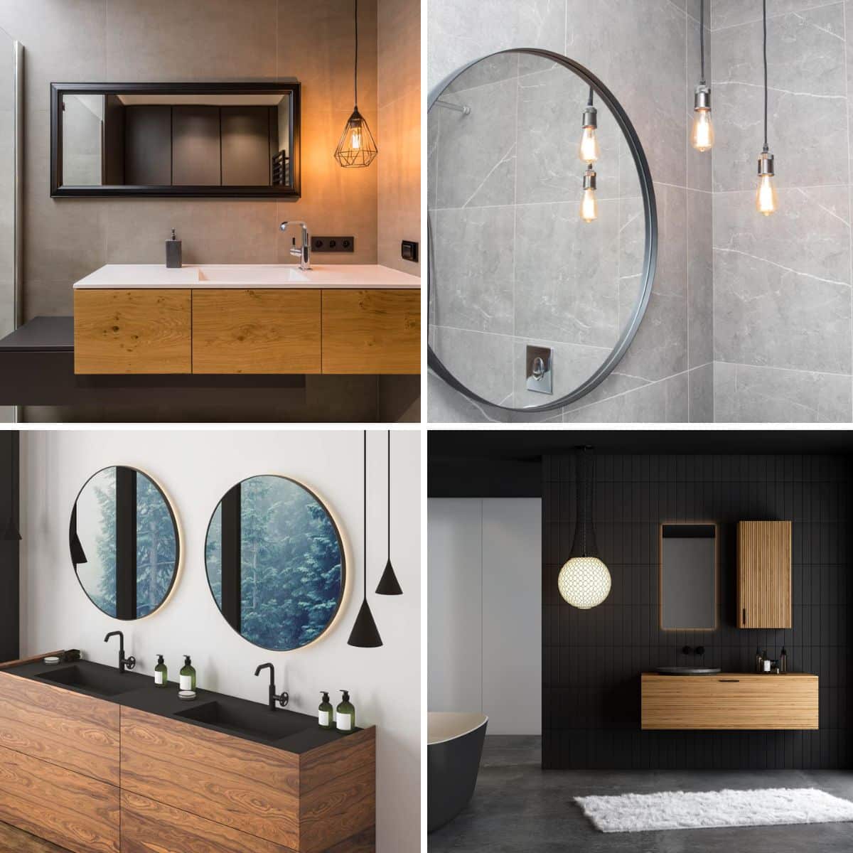 different bathroom designs with pendant style lighting