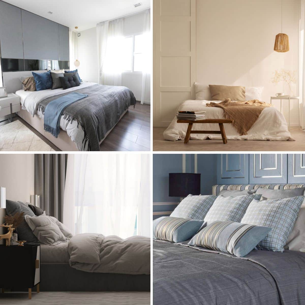 different bedroom designs with bed sheets