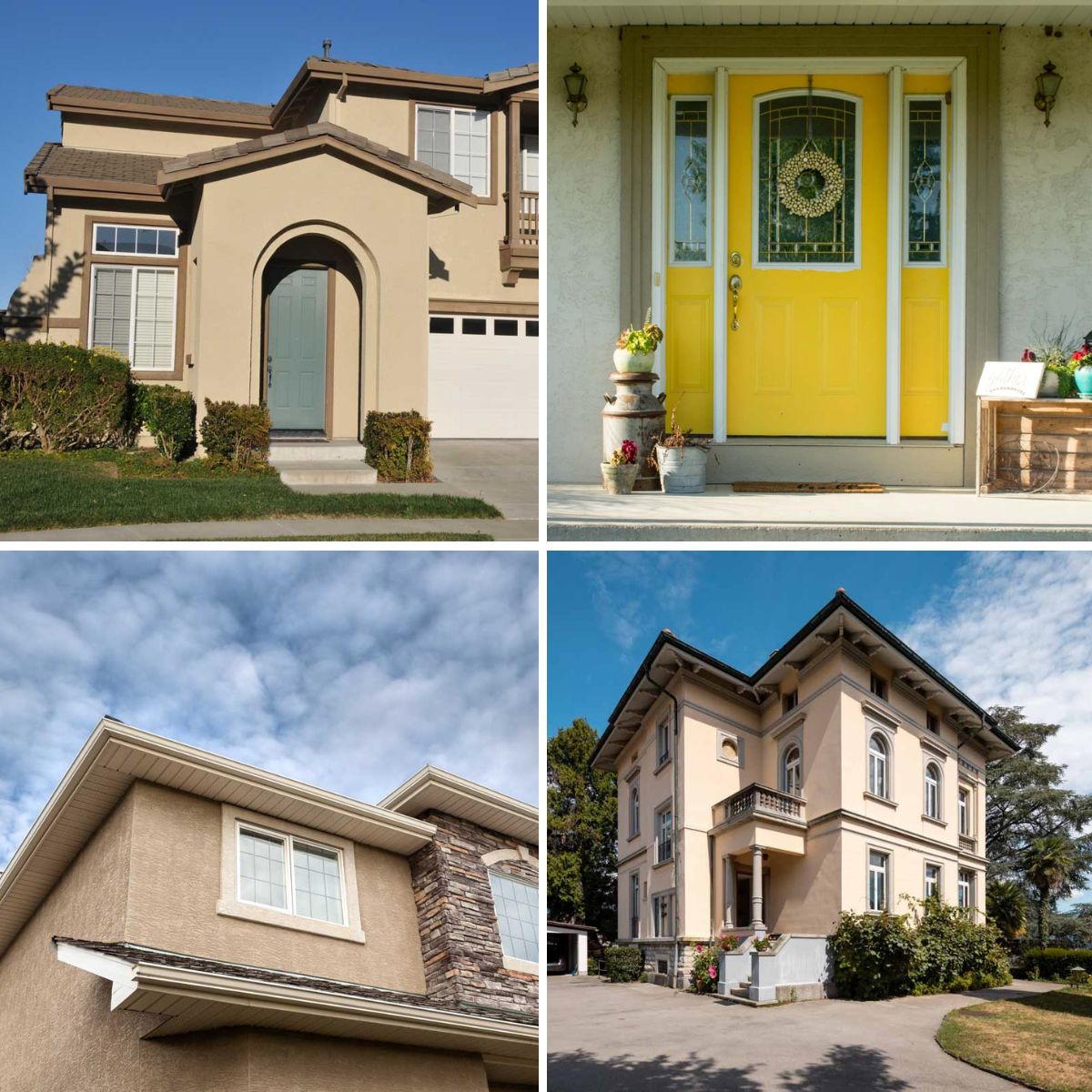 different stucco home designs