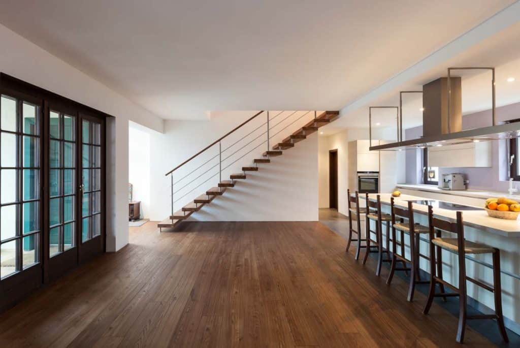 Beautiful view of Laminate Flooring Kitchen Design