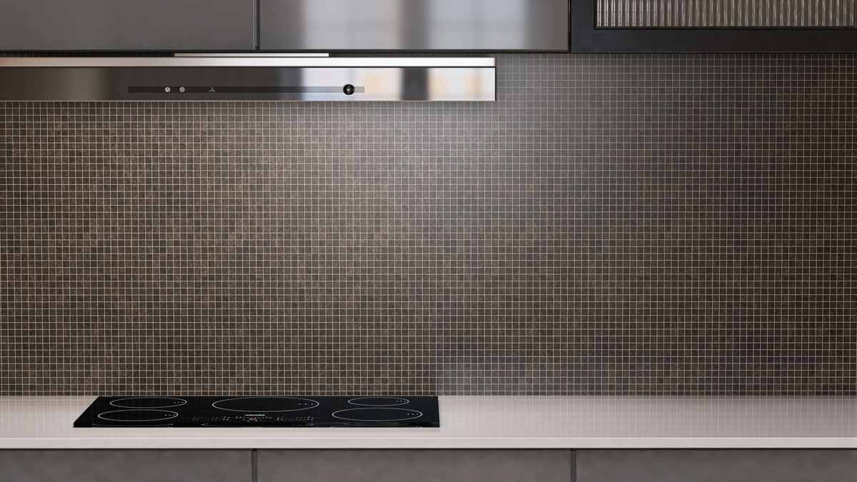 heat responsive kitchen tile backsplash
