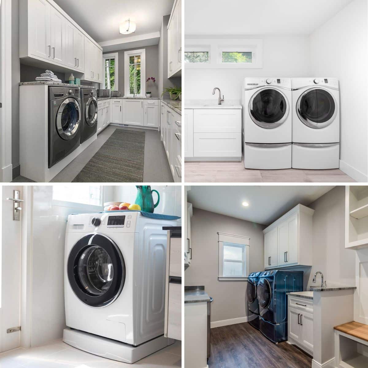 laundry room designs with pedestals
