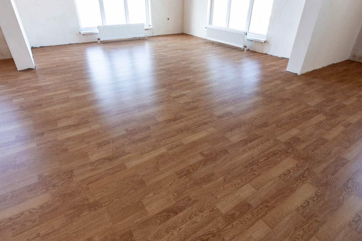 spacious room with vinyl look flooring