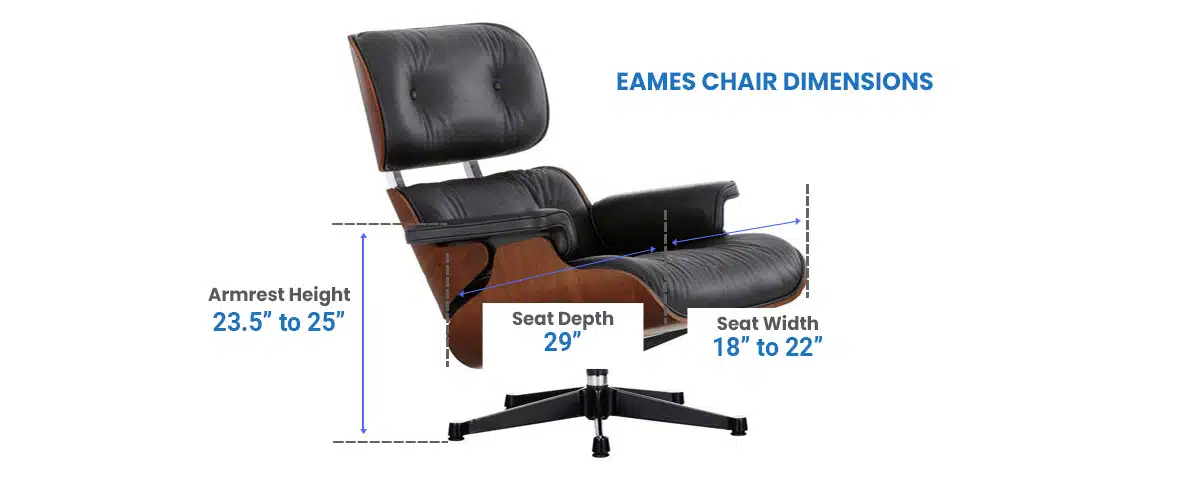 eames chair dimensions