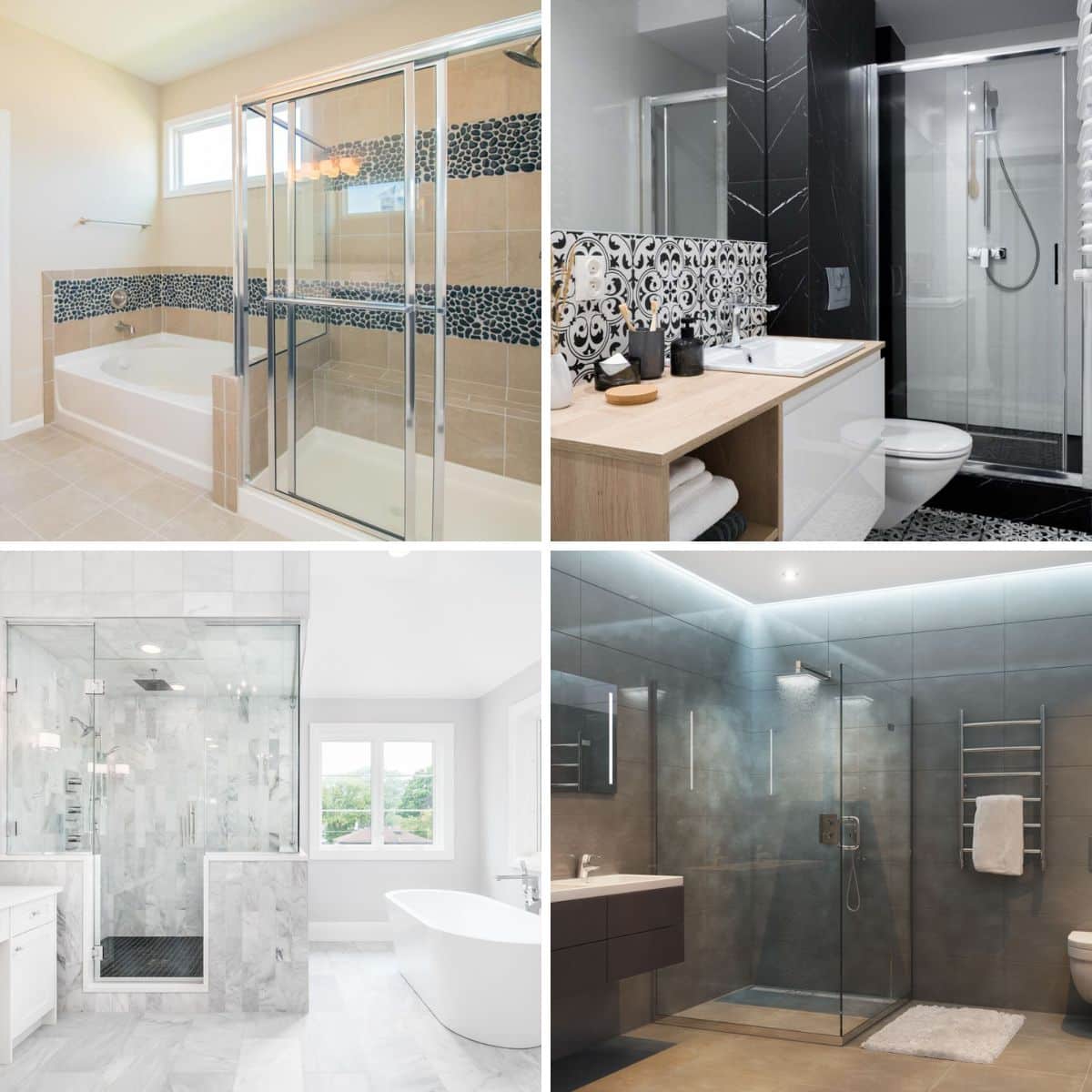 different bathroom shower door designs