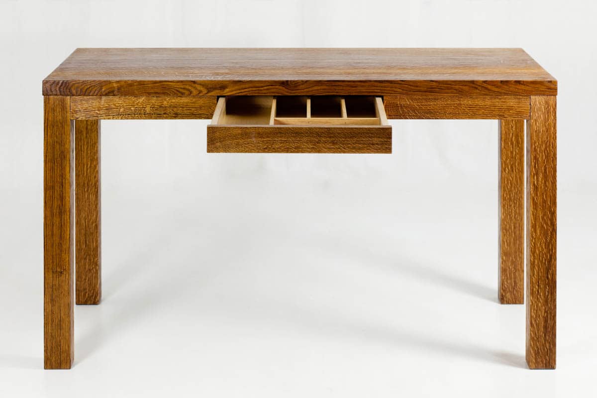 palmwood table with drawer