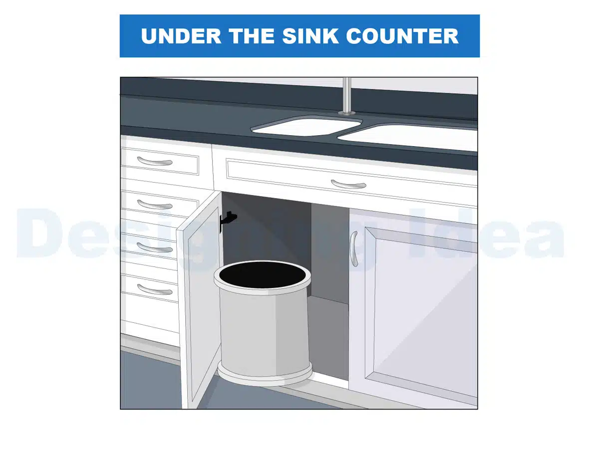 under the sink counter