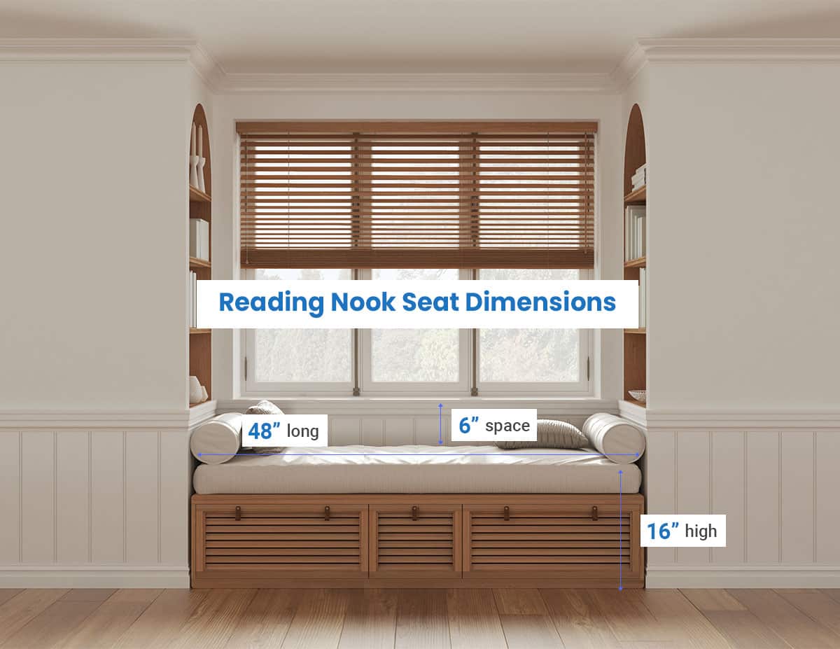 Reading nook seat dimensions