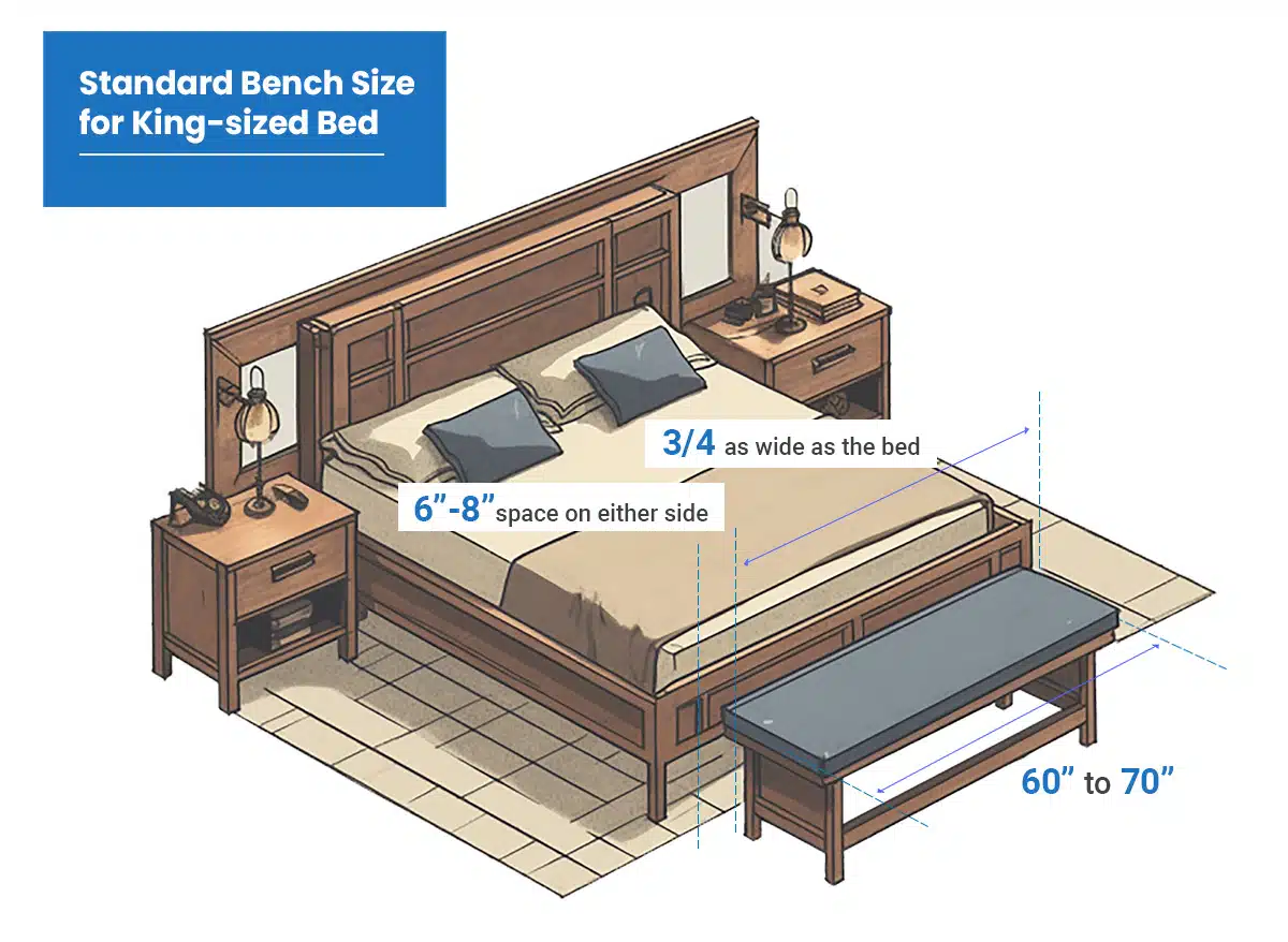 Standard Bench Dimensions for King Size Beds