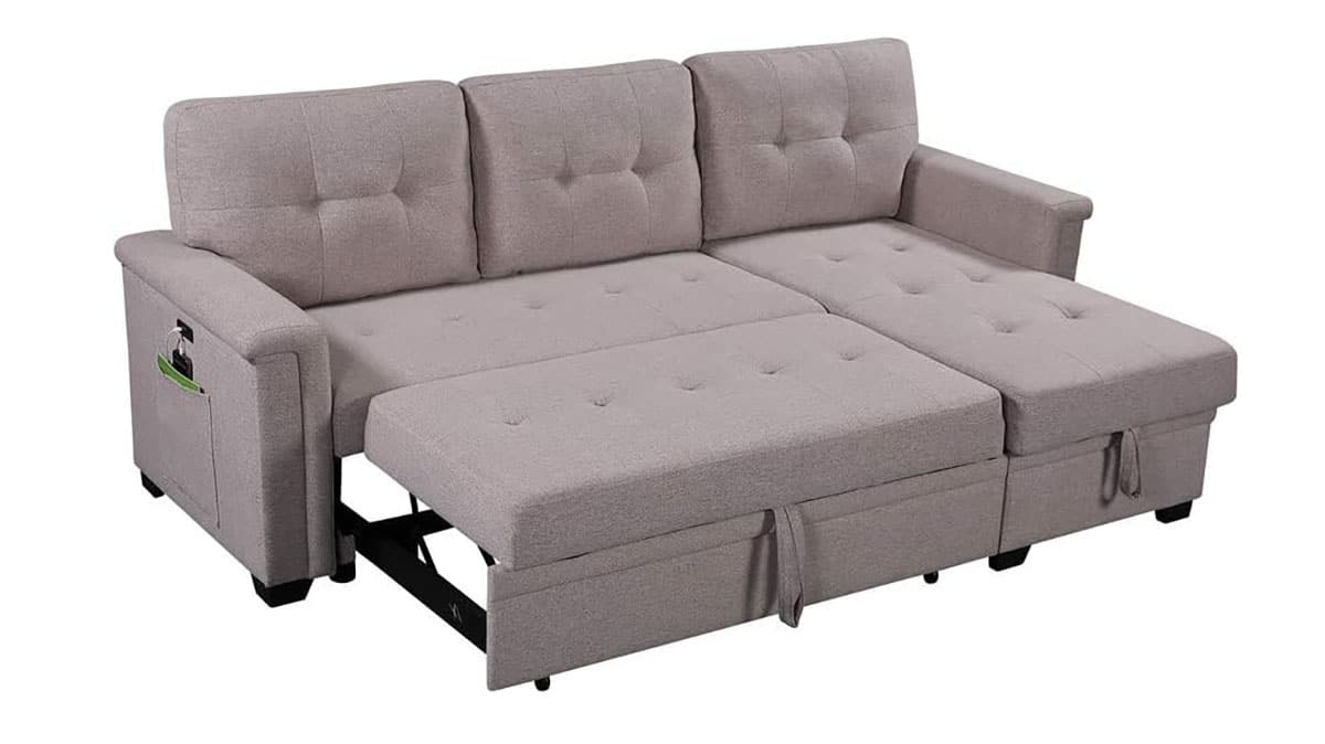 OMGO 84L Shape Convertible Upholstered Reversible