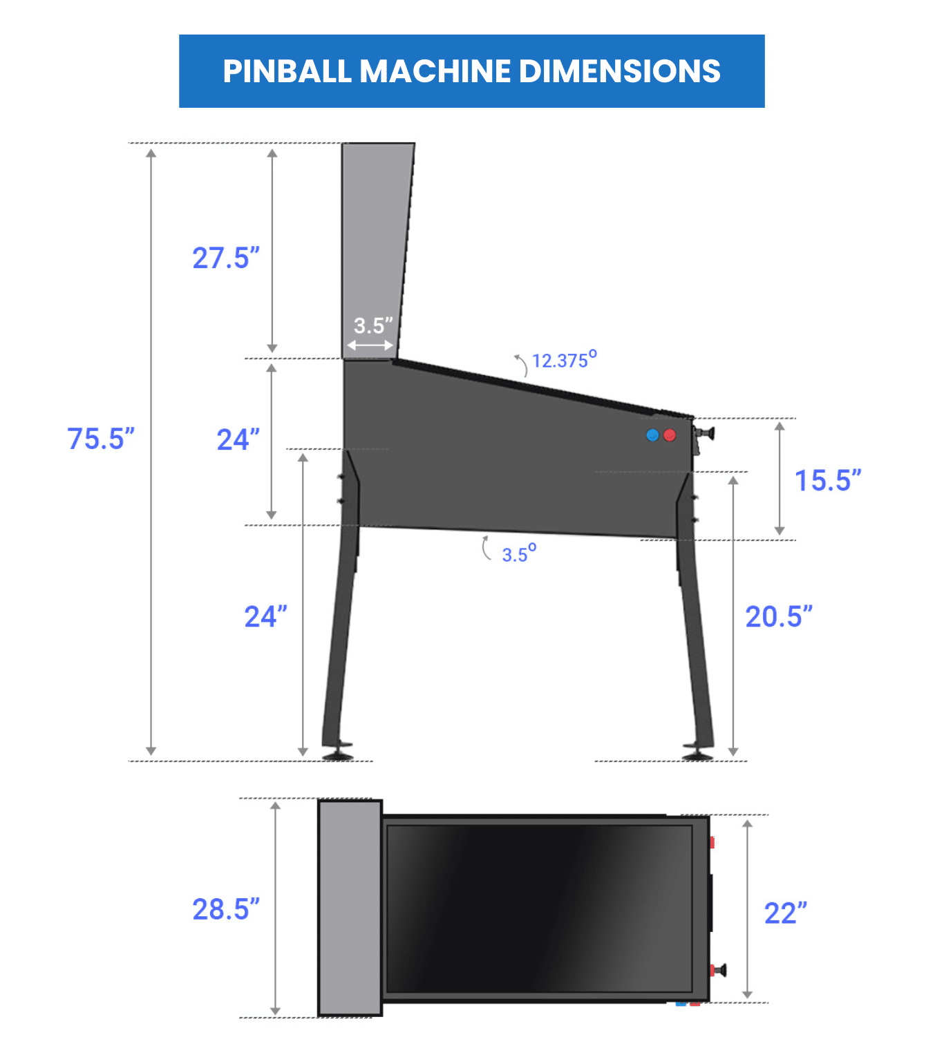 Pinball machine dimensions