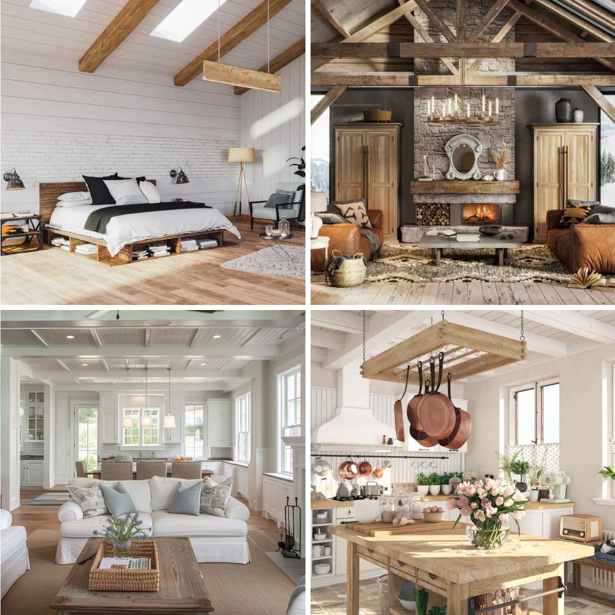 different cottage interior designs