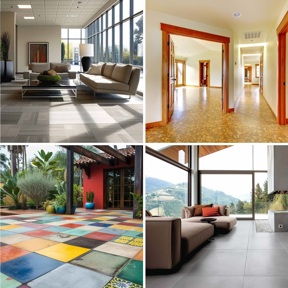different flooring designs that can install on top of ceramic tiles