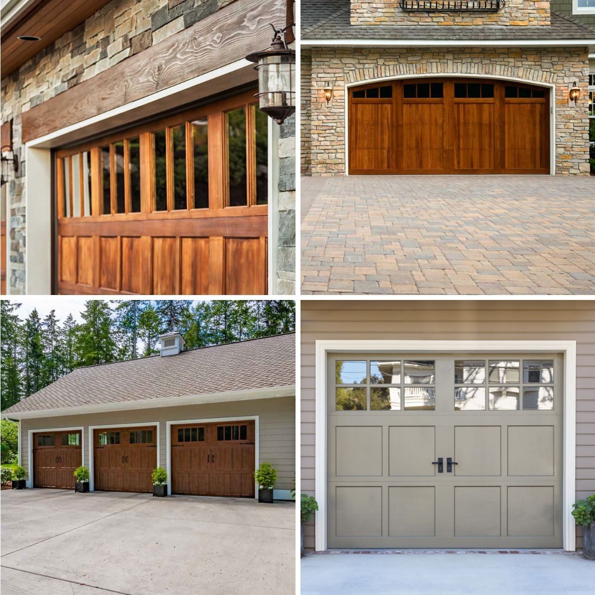 different garage window designs