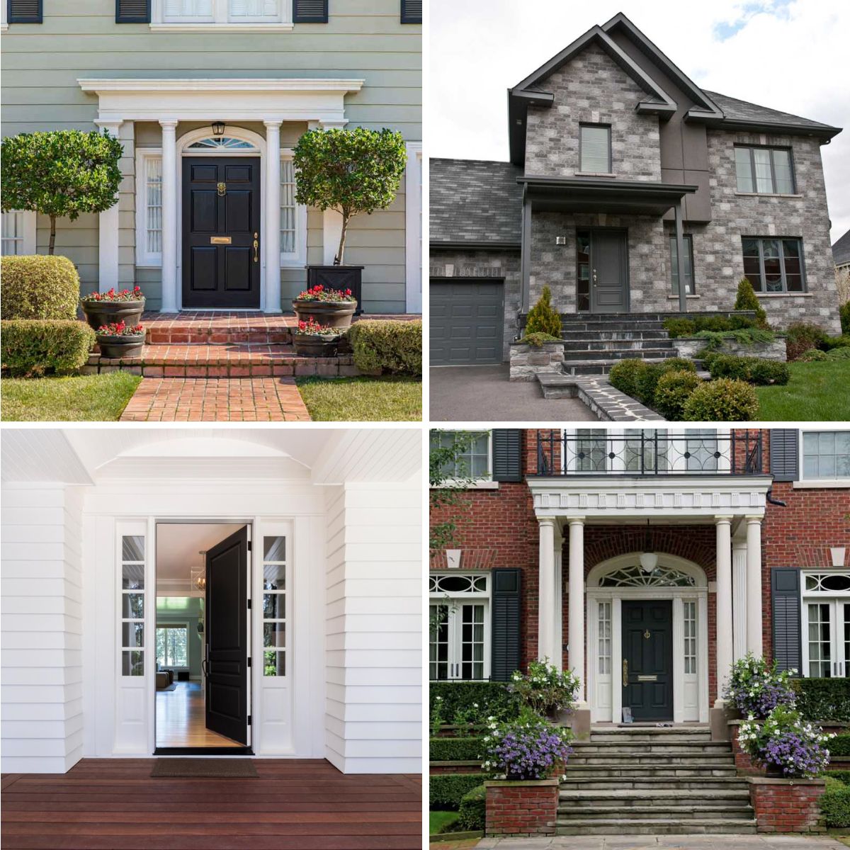 house designs with black front doors