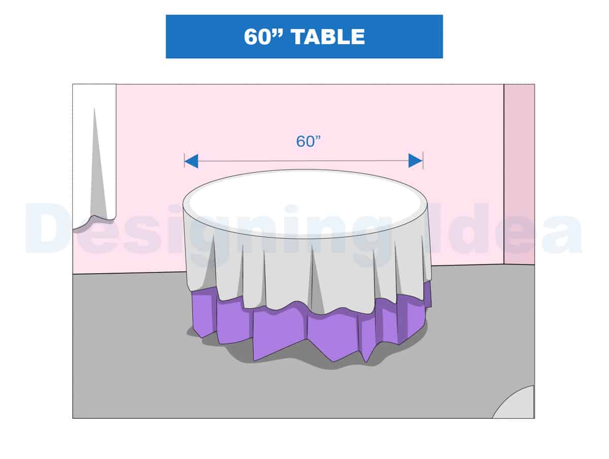 60 table overlay
