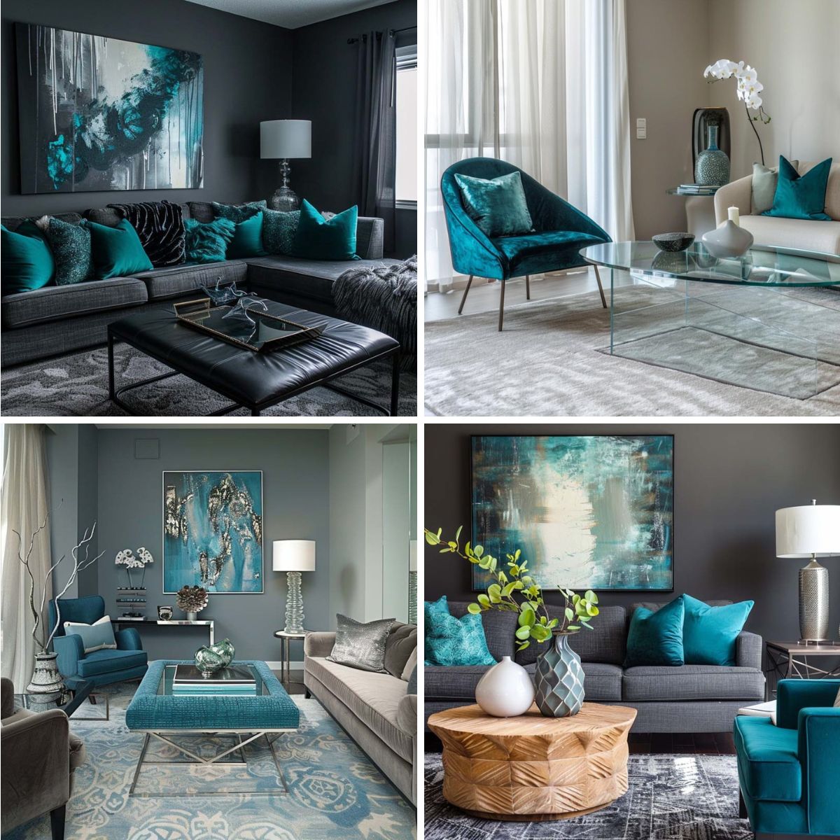 different gray and teal living room designs