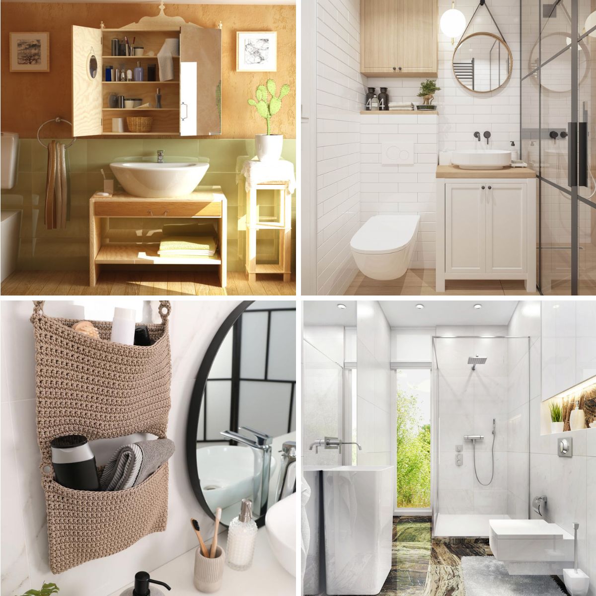 different storage ideas for small bathrooms