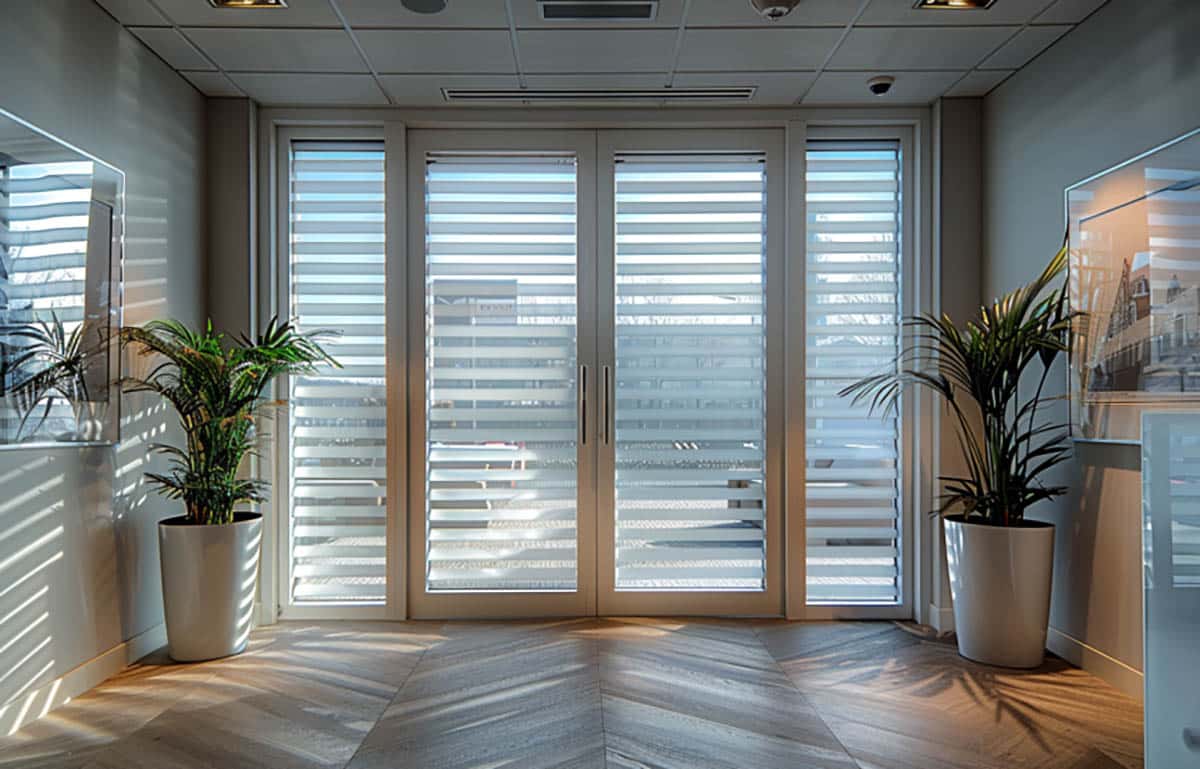 Doors with built-in blinds