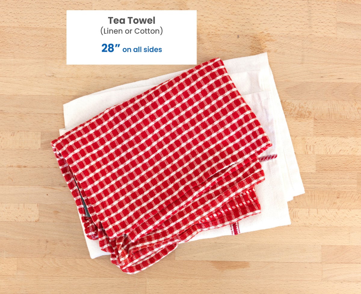 Tea towel size